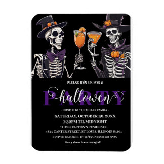Magnet Flexible Elégant crâne floral Adulte Halloween Party Invita