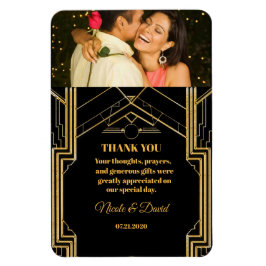 Magnet Flexible Élégant Mariage Art Déco Gatsby