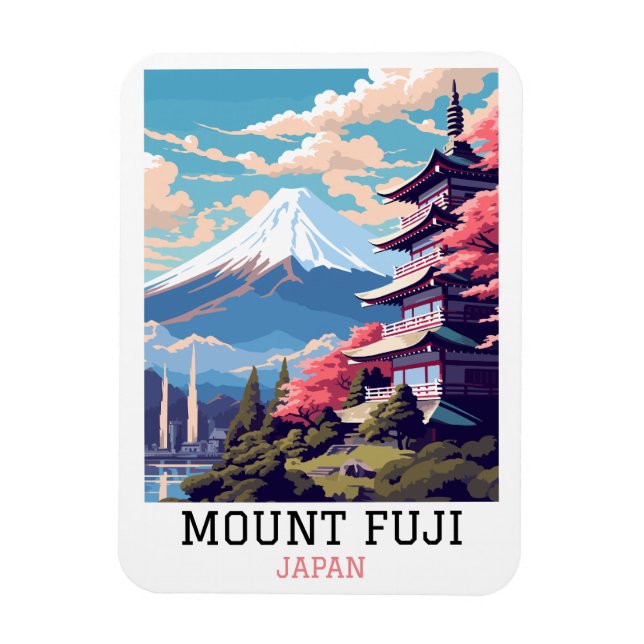 Magnet Flexible Élégant Mont Fuji Japon Voyage Art (Vertical)