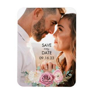Magnet Flexible Élégant rose floral noir Enregistrer l'aimant de d