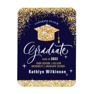 Magnet Flexible Élégante Parties scintillant d'or Sparkling Gradua