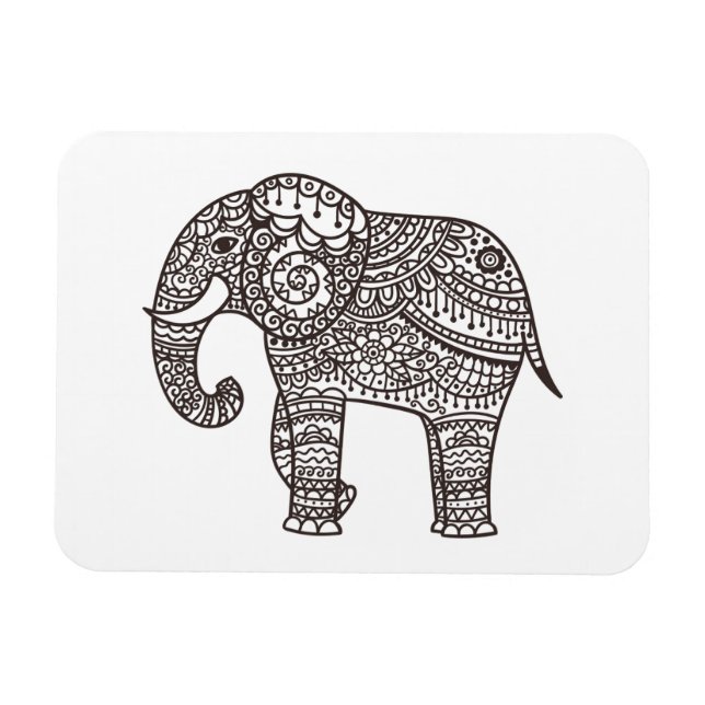 Magnet Flexible Eléphant de style décoratif (Horizontal)