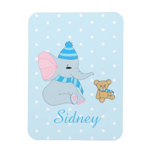 Magnet Flexible Eléphant mignon et amant ours en peluche