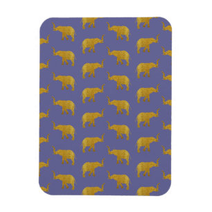 Magnet Flexible Eléphants de trompette d'or