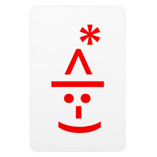 Magnet Flexible Elfe de Noël Emoticon Xmas ASCII Texte Art