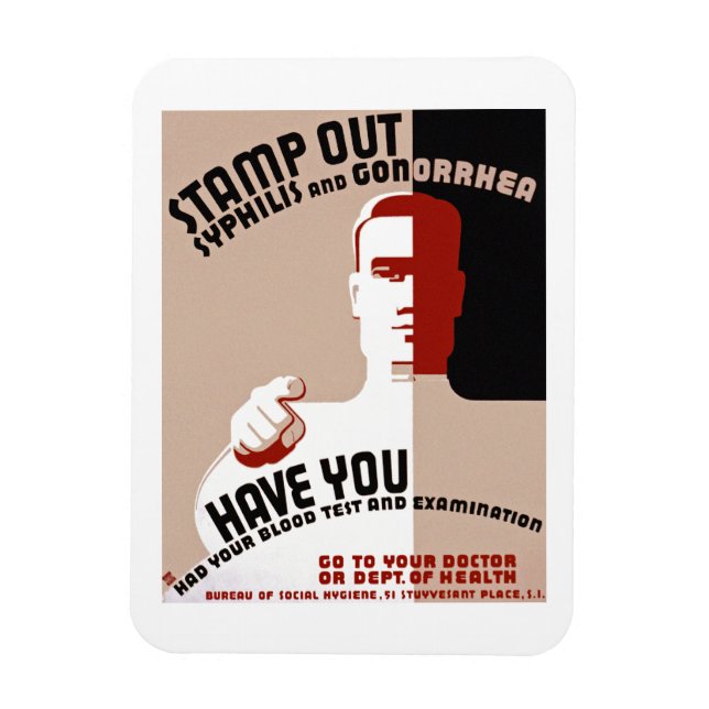 Magnet Flexible Éliminer la syphilis et la gonorrhée (Vertical)