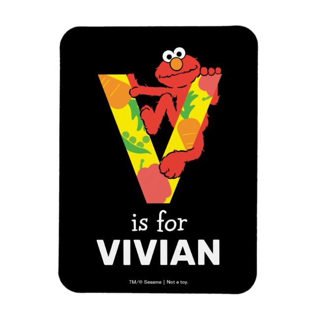 Magnet Flexible Elmo Alphabet | T rose (Vertical)