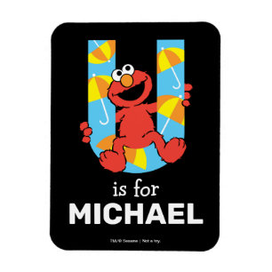 Magnet Flexible Elmo Alphabet U Parapluie