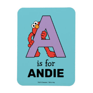 Magnet Flexible Elmo Alphabet Un Pourpre