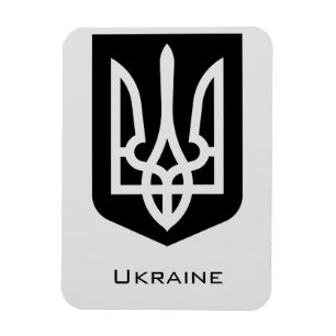 Magnet Flexible Emblème graphique contemporain Tryzub de l'Ukraine