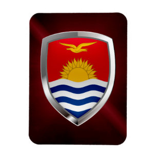 Magnet Flexible Emblème métallique de Kiribati