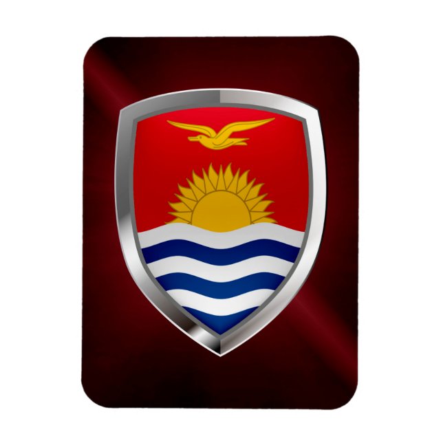 Magnet Flexible Emblème métallique de Kiribati (Vertical)