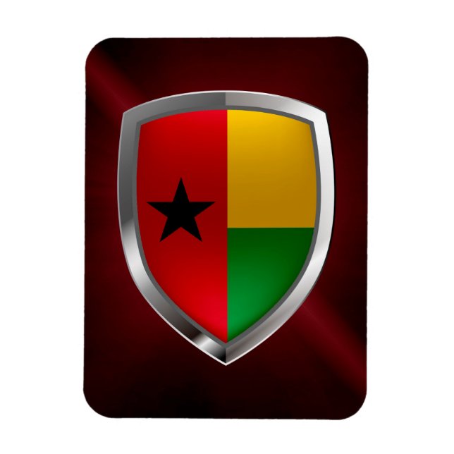 Magnet Flexible Emblème métallique de la Guinée-Bissau (Vertical)