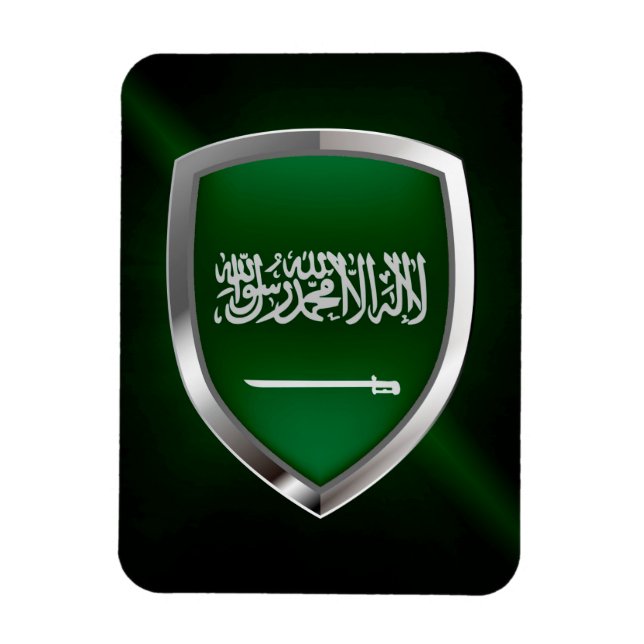 Magnet Flexible Emblème métallique de l'Arabie saoudite (Vertical)