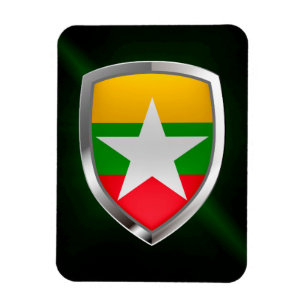 Magnet Flexible Emblème métallique de Myanmar