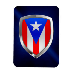 Magnet Flexible Emblème métallique de Porto Rico