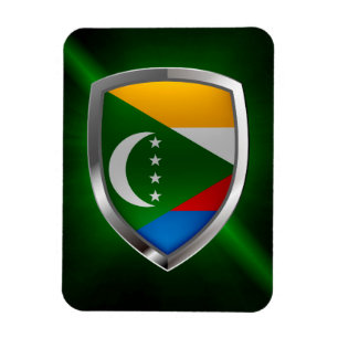 Magnet Flexible Emblème métallique des Comores