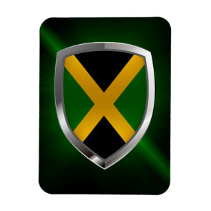 Magnet Flexible Emblème métallique jamaïcain