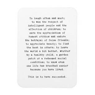 Magnet Flexible Emerson inspiration citation succès d'aimant frigo