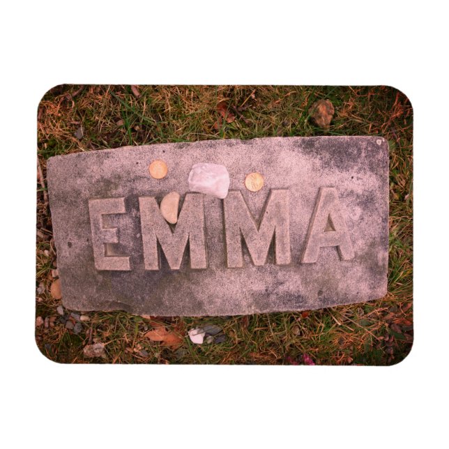 Magnet Flexible Emma Borden Gravestone, Fall River, MA (Horizontal)