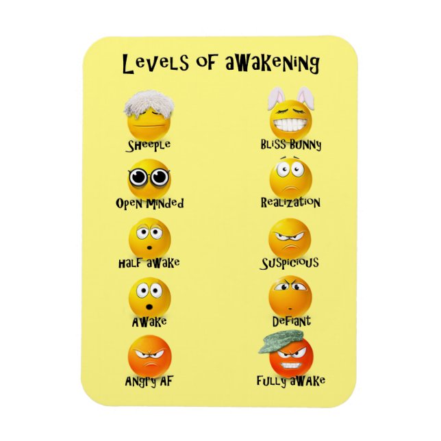 Magnet Flexible Émoticon de l'éveil Emoji mignon (Vertical)