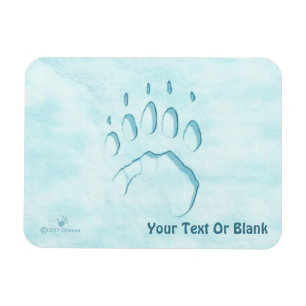 Magnet Flexible Empreinte de patte d'ours polaire