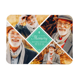 Magnet Flexible En Mémoire Amoureuse Croix moderne Multiphoto