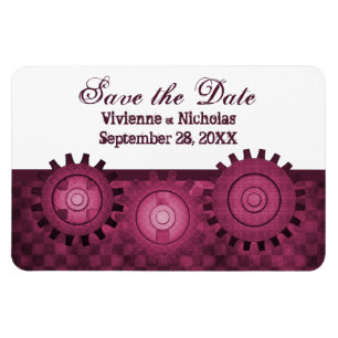Magnet Flexible Engrenages Steampunk Enregistrer la date Flexi Mag