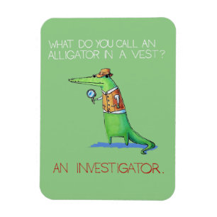 Magnet Flexible Enquêteur d'alligator Vest Crocodile Animal drôle