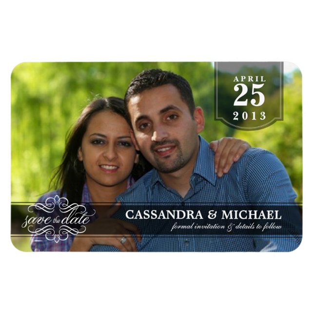Magnet Flexible Enregistrer la date - Deluxe Borderless Photo Magn (Horizontal)