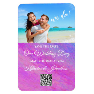 Magnet Flexible Enregistrer la date Photo Mariage Magnet-Stardust