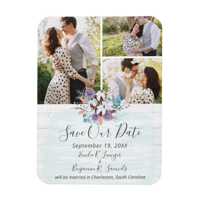 Magnet Flexible Enregistrer la date Southern Cotton Country Chic M (Vertical)