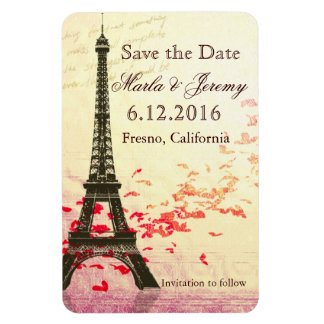 Magnet Flexible Enregistrer le style Tour Eiffel Date