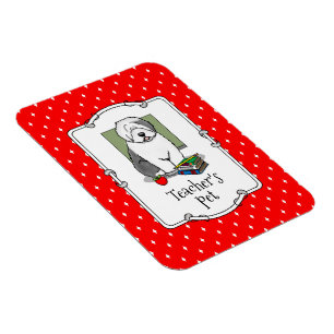 Magnet Flexible Enseignant de l'école Vieux chien de mouton anglai