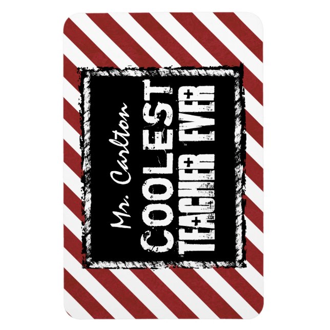 Magnet Flexible Enseignant le plus froid jamais Chalkboard Red Str (Vertical)