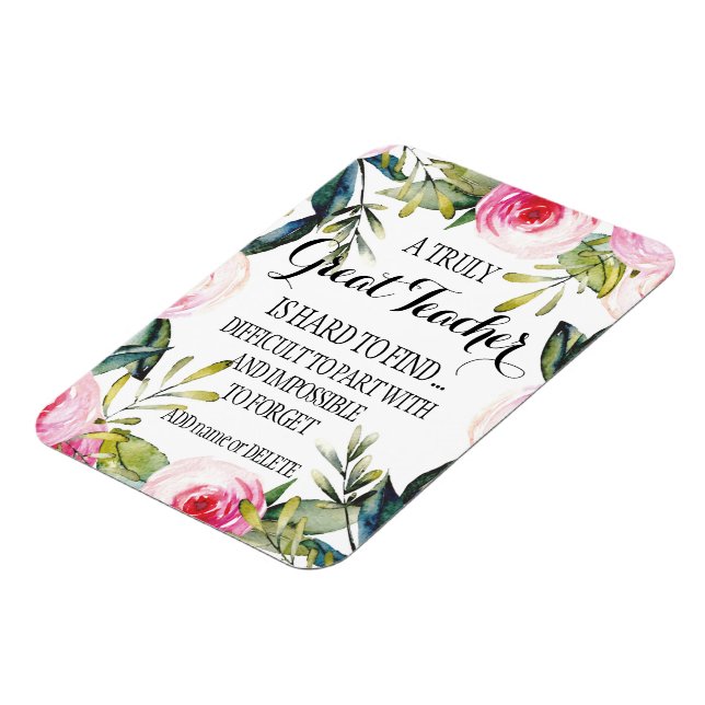 Magnet Flexible Enseignant Merci Script Appréciation Cadeau (Côté Gauche)