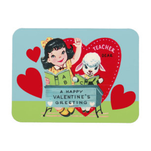 Magnet Flexible Enseignant vintage Valentine