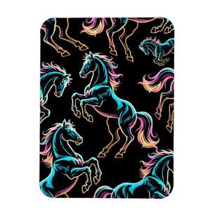Magnet Flexible Enseigne au néon Cheval Style Rétro Glitch