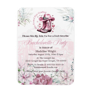 Magnet Flexible Enterrement de vie de jeune fille Cowgirl Western 