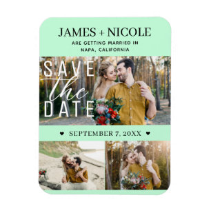 Magnet Flexible Épingle de Sauvegarde de Mariage Vert Menthe Moder