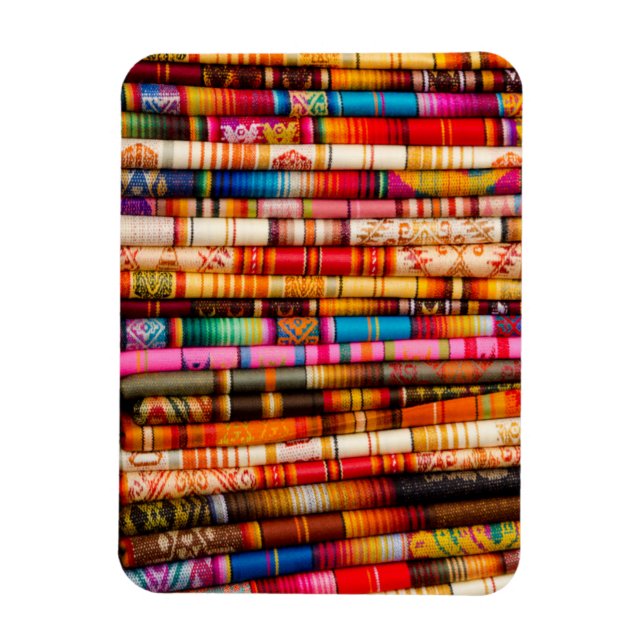 Magnet Flexible Equateur, Zone de Quito, Marché artisanal Otavalo (Vertical)