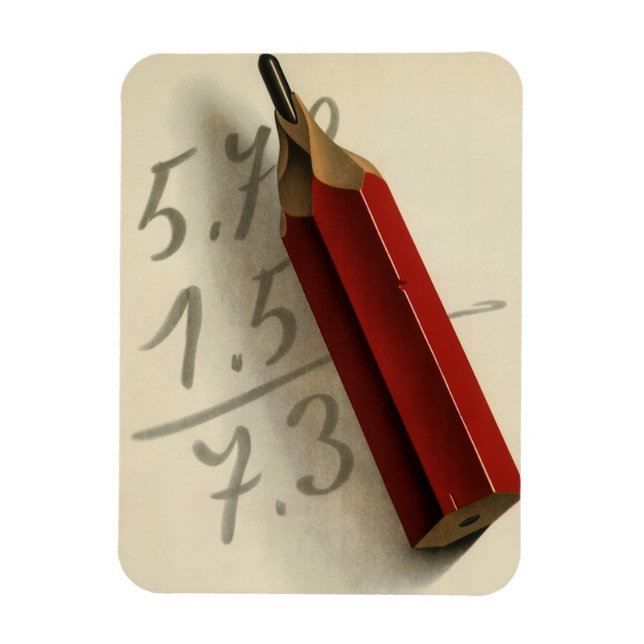Magnet Flexible Équation mathématique avec crayon rouge, entrepris (Vertical)