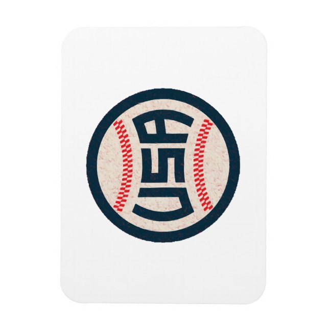 Magnet Flexible Équipe de baseball USA (Vertical)