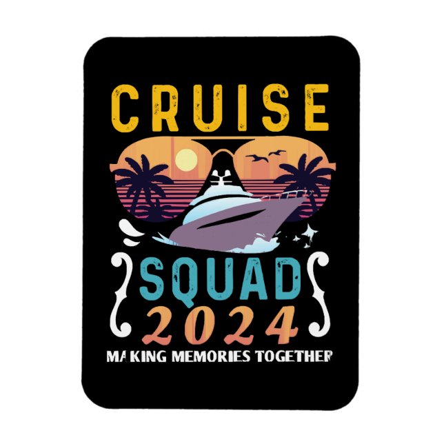 Magnet Flexible Équipe de croisière 2024 Groupe de jumelage de vac (Vertical)