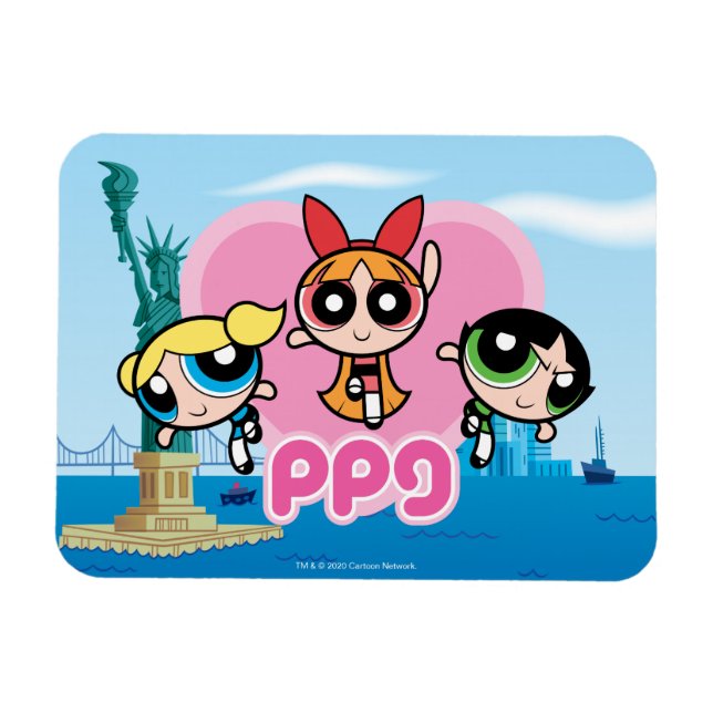 Magnet Flexible Équipe de filles Powerpuff stupéfiant (Horizontal)
