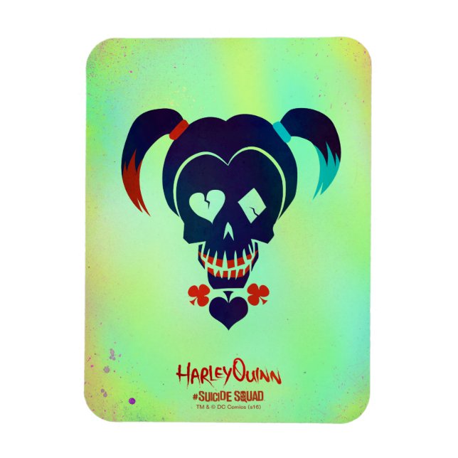 Magnet Flexible Équipe de suicide | Harley Quinn Head Icon (Vertical)