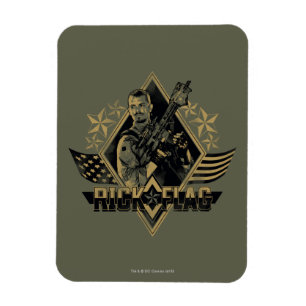 Magnet Flexible Équipe de suicide   Insigne Drapeau Rick