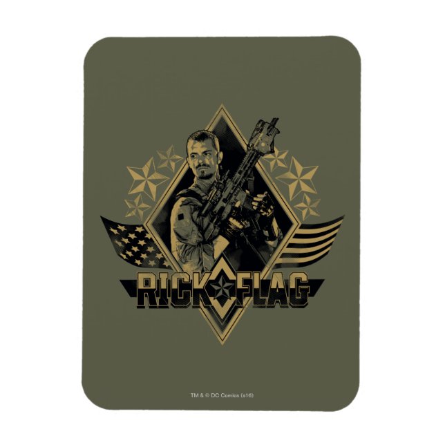 Magnet Flexible Équipe de suicide | Insigne Drapeau Rick (Vertical)