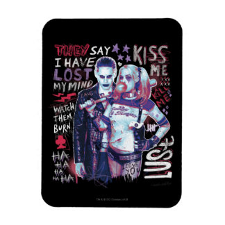 Magnet Flexible Équipe de suicide | Joker & Harley Typographie Pho