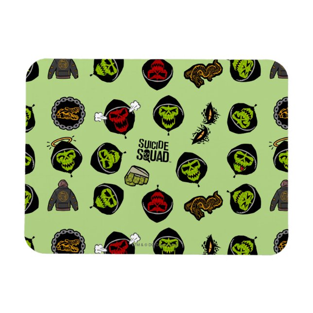 Magnet Flexible Équipe de suicide | Killer Croc Emoji Motif (Horizontal)